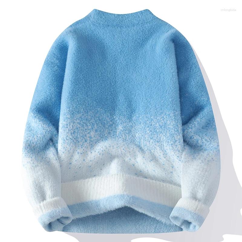 Men's Sweaters 2025 Fall Winter High End Mink Cashmere Sweater Men Turtleneck Pullovers Fashion Mens Christmas Jumper Soft Warm Pull Homme