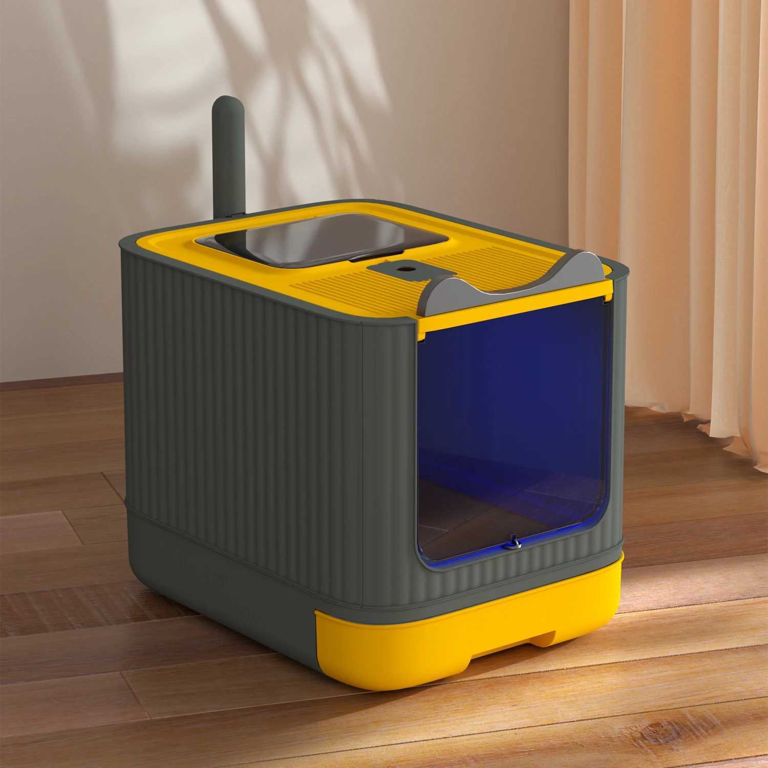 Pet Box UV Lights Top Drawer Litter Pan Fully enclosed with in/out door control Disinfecting and deodorizing For cat