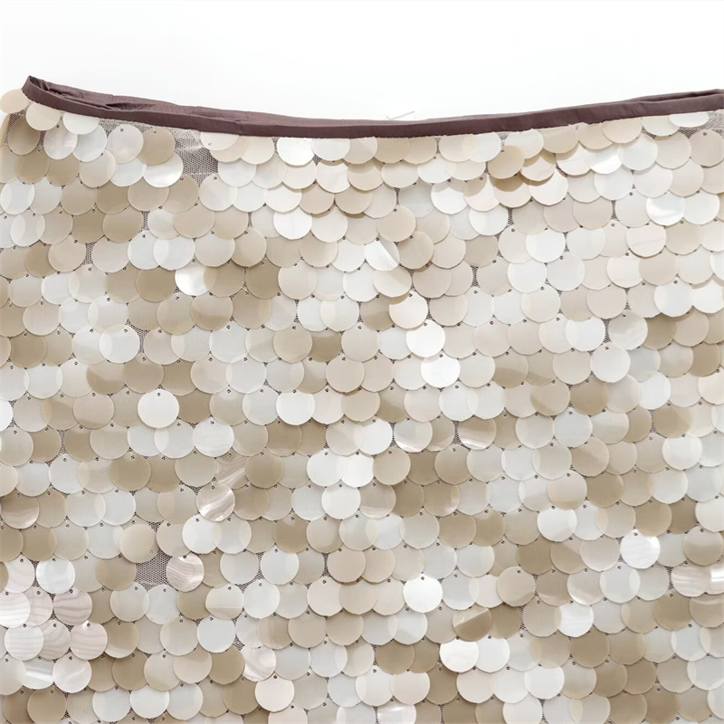 2025 Spring New Casual Women's Clothing Spicy Girl Fashion High Waist Glitter Mini Skirt Half Skirt Short Skirt Zipper Decoration