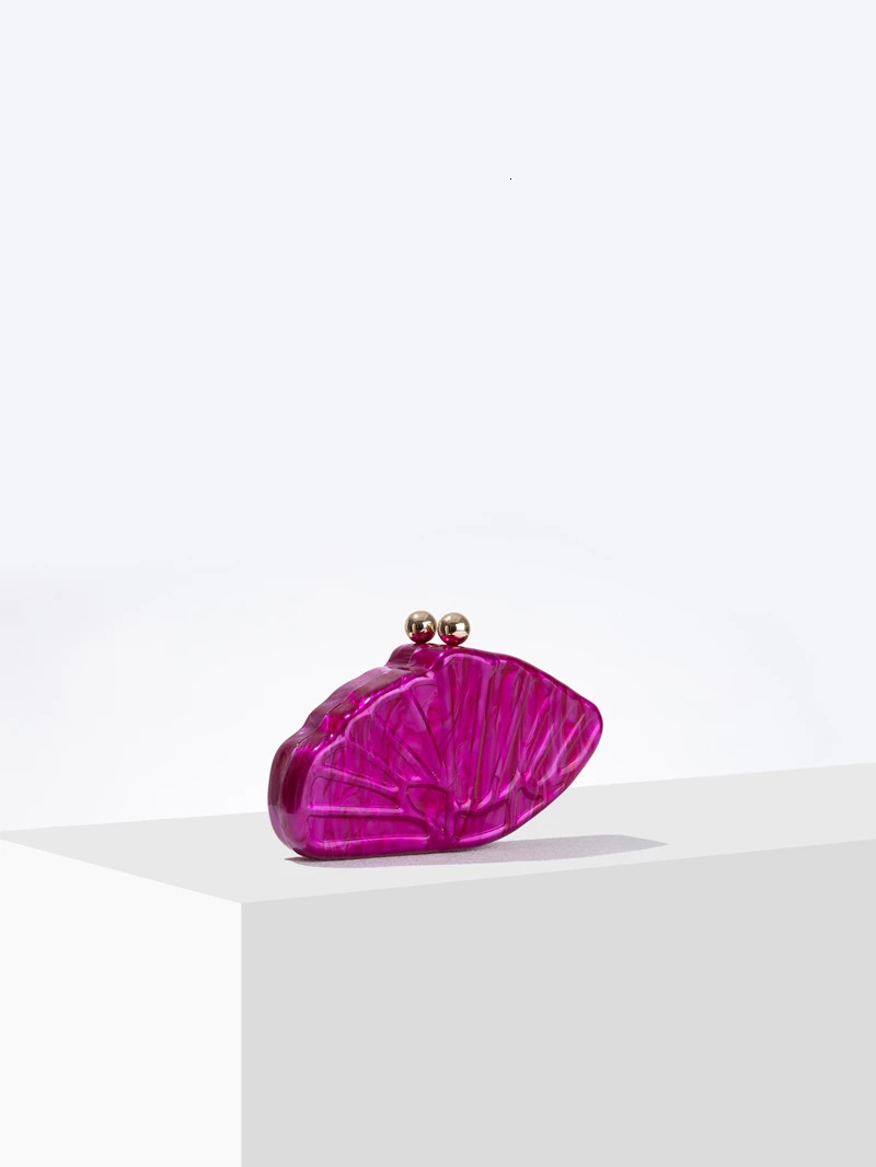 Sea Shell Clutch Bag Acrylic purse women wedding evening party cute ivory pearl rose color purse handbag summer 250320