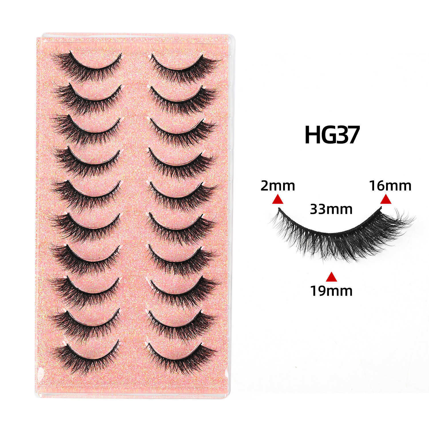 Cats Eye Thick Eyelash 10 Pair Set Imitation True and False Eyelash Natural Curling and Curling Eyelash W250324