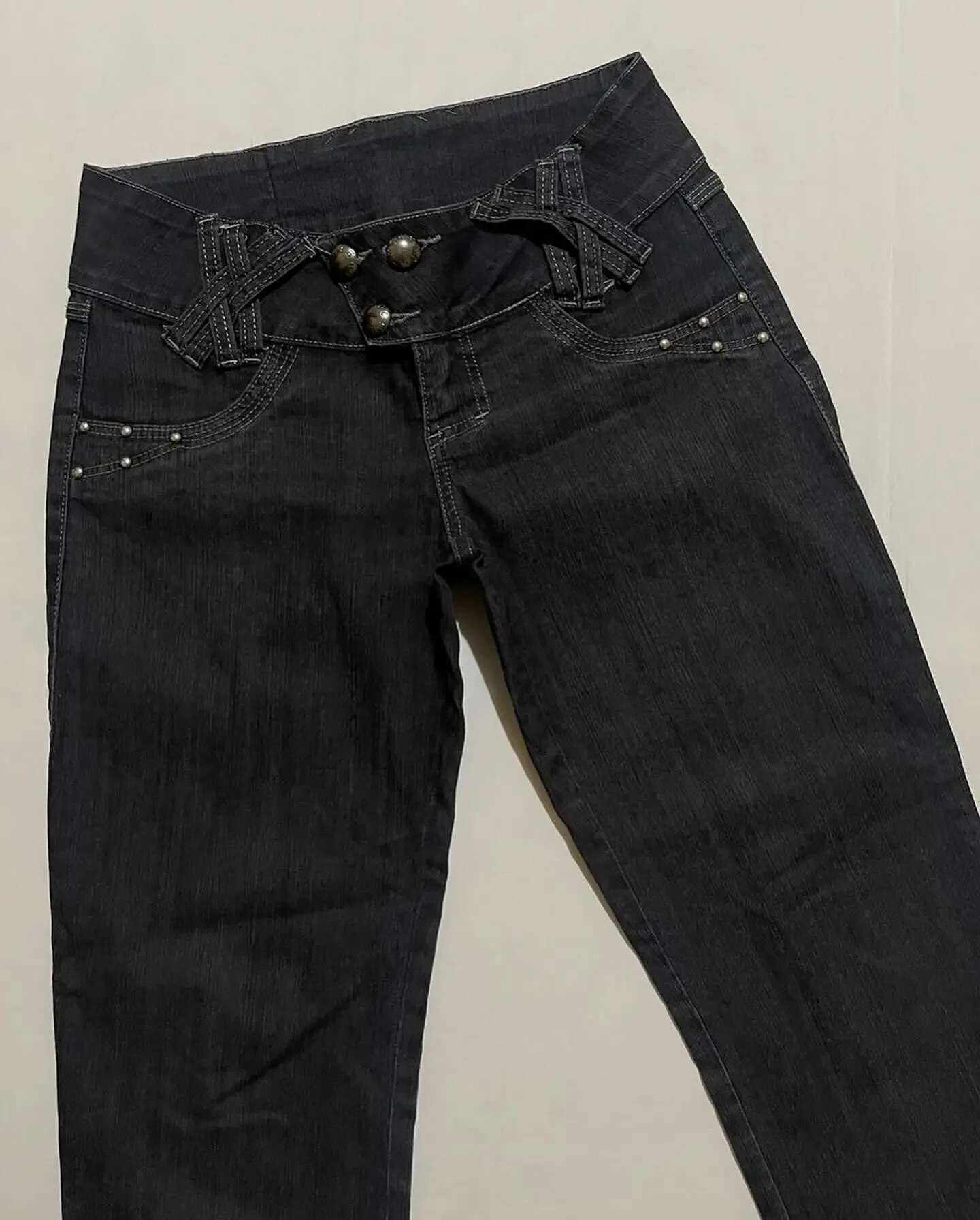 Y2k Retro Slim Fit Ins Fashion High Waist Pattern Embroidery Streetwear Casual Wide Leg Pants Women Jeans