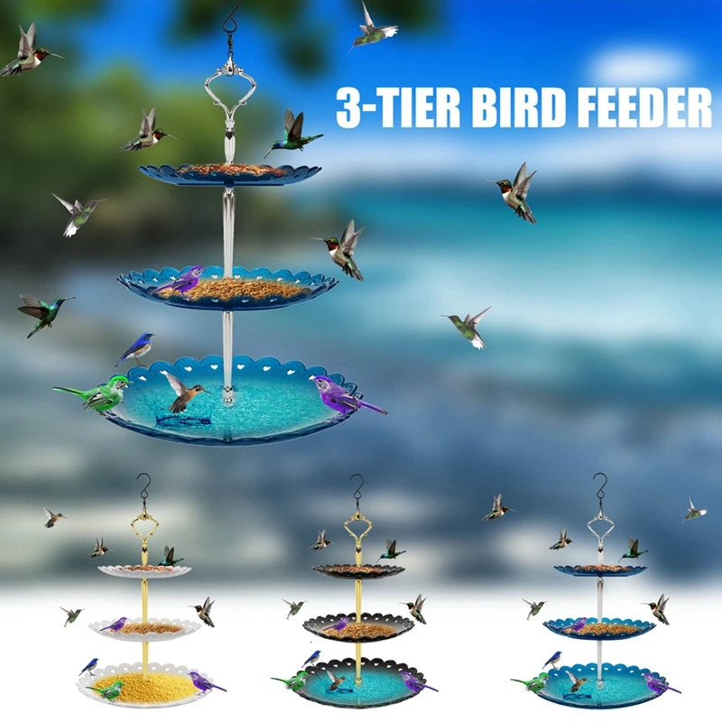Supplier of 3layer plastic suspended birdhouses yard farm feeders and hummingbird for outdoor garden decoration 250320