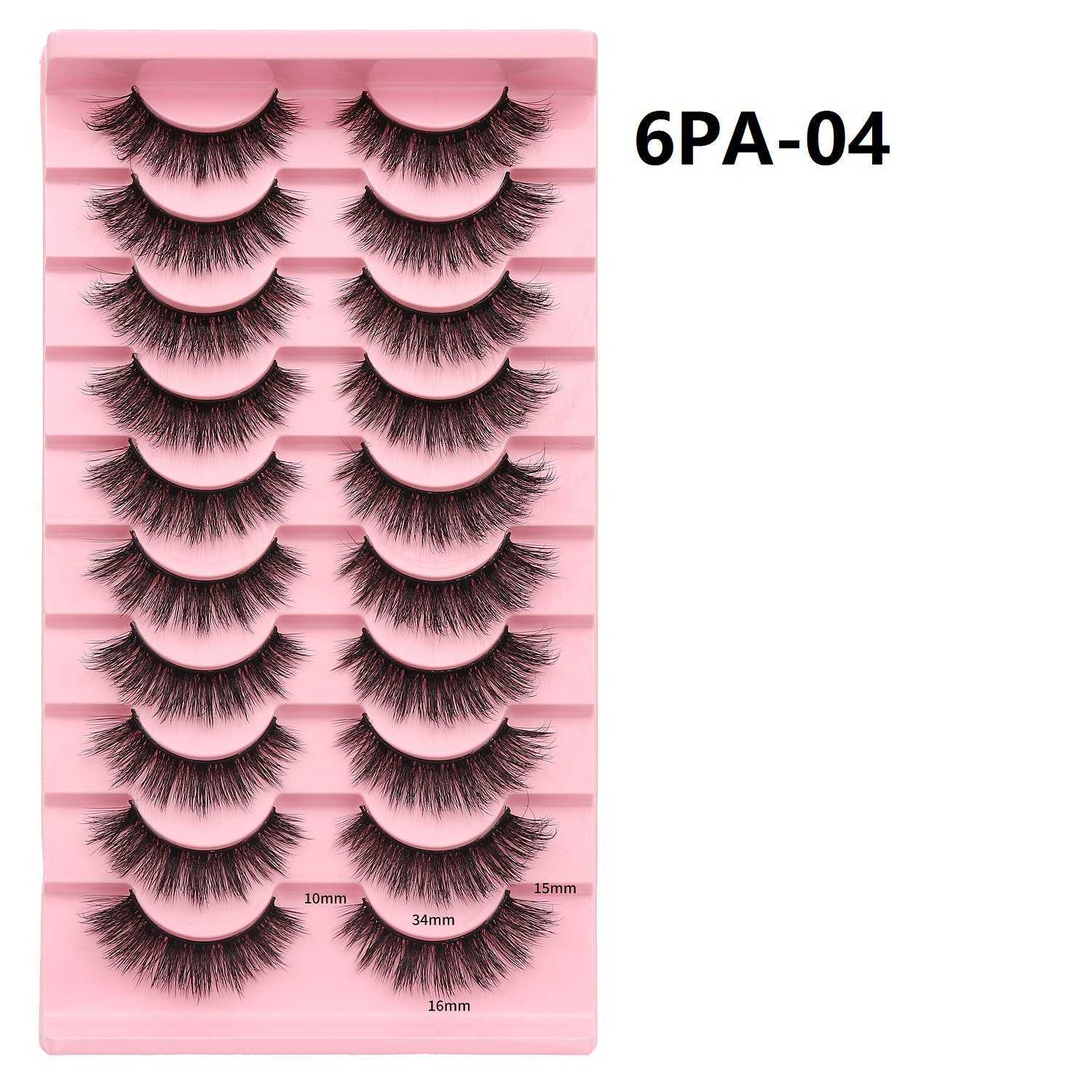 Multi pair 3D cat eye with thick eyelashes hard stem natural simulation curled false eyelashes W250324