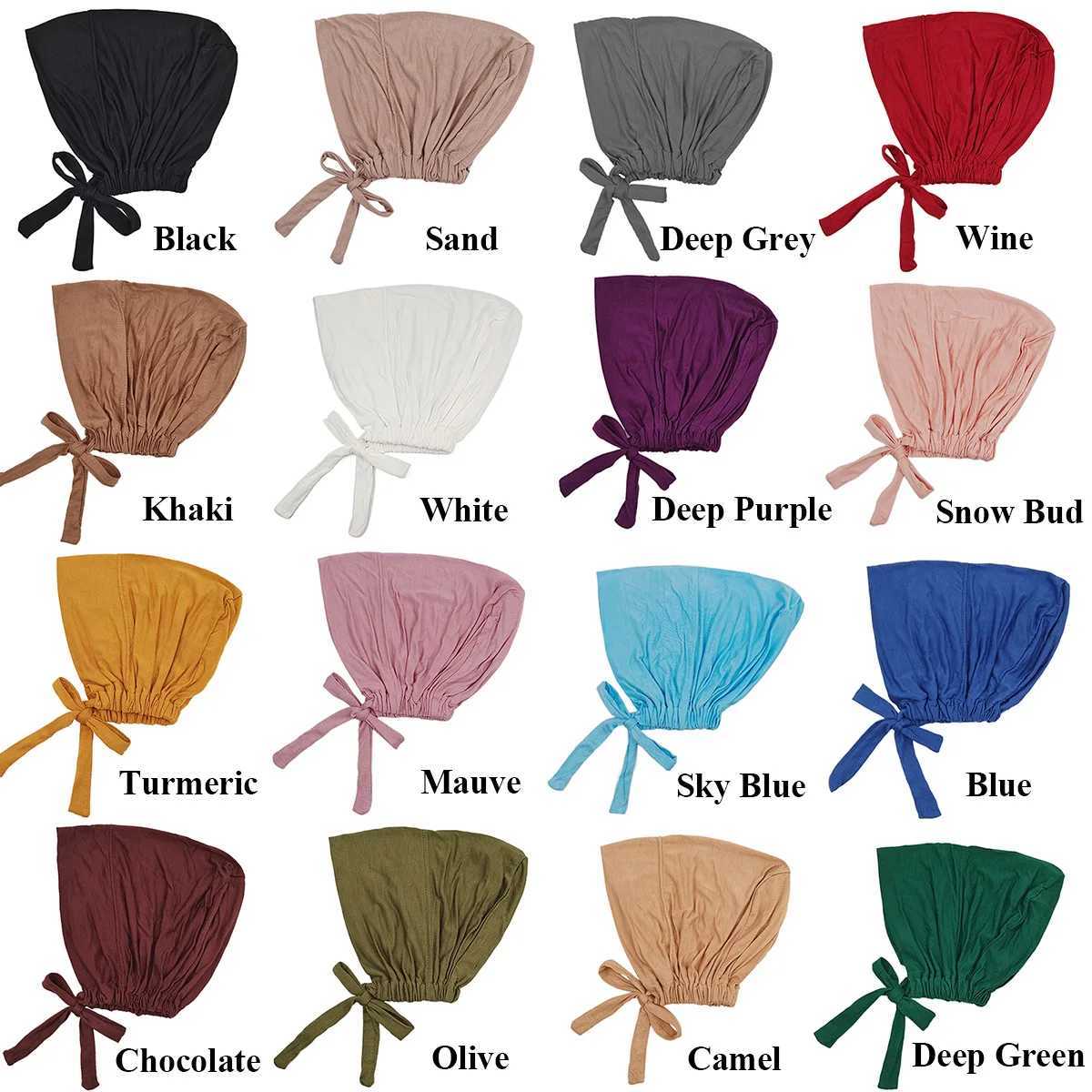 New soft model Muslim headscarf inner headscarf cap Islamic underwear cap Indian hat Fem packaging turbo cap X250324