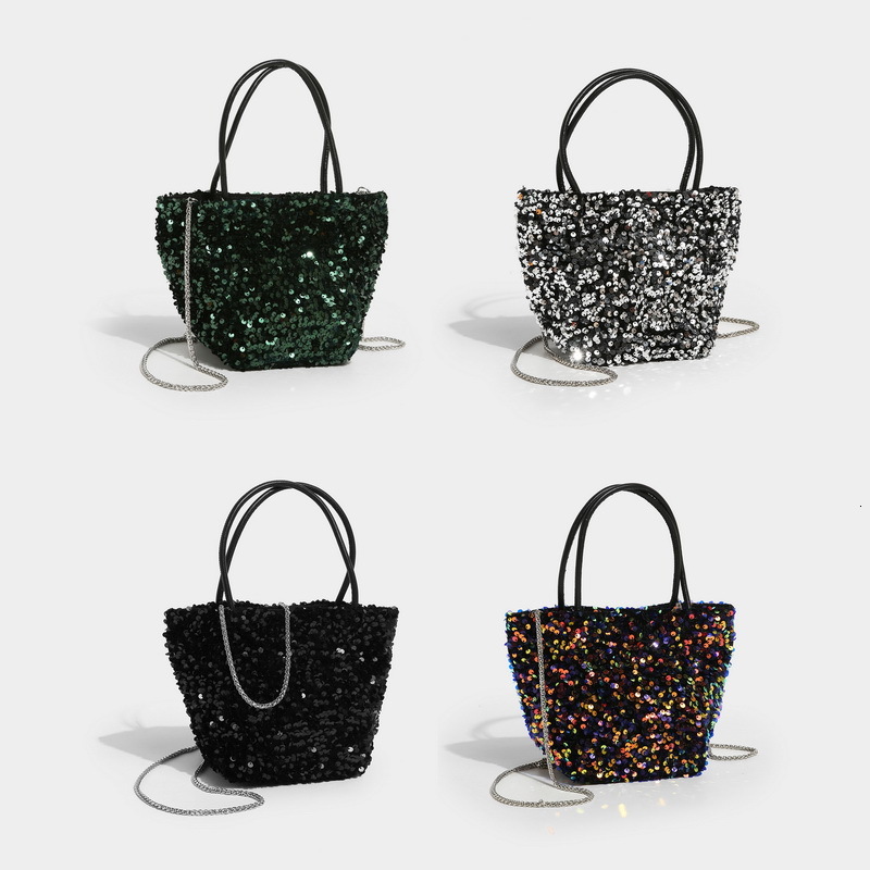 2025S Fashion Designer Early Spring Korean Version Colorful Sequin Single Shoulder Carrying Crossbody Bag