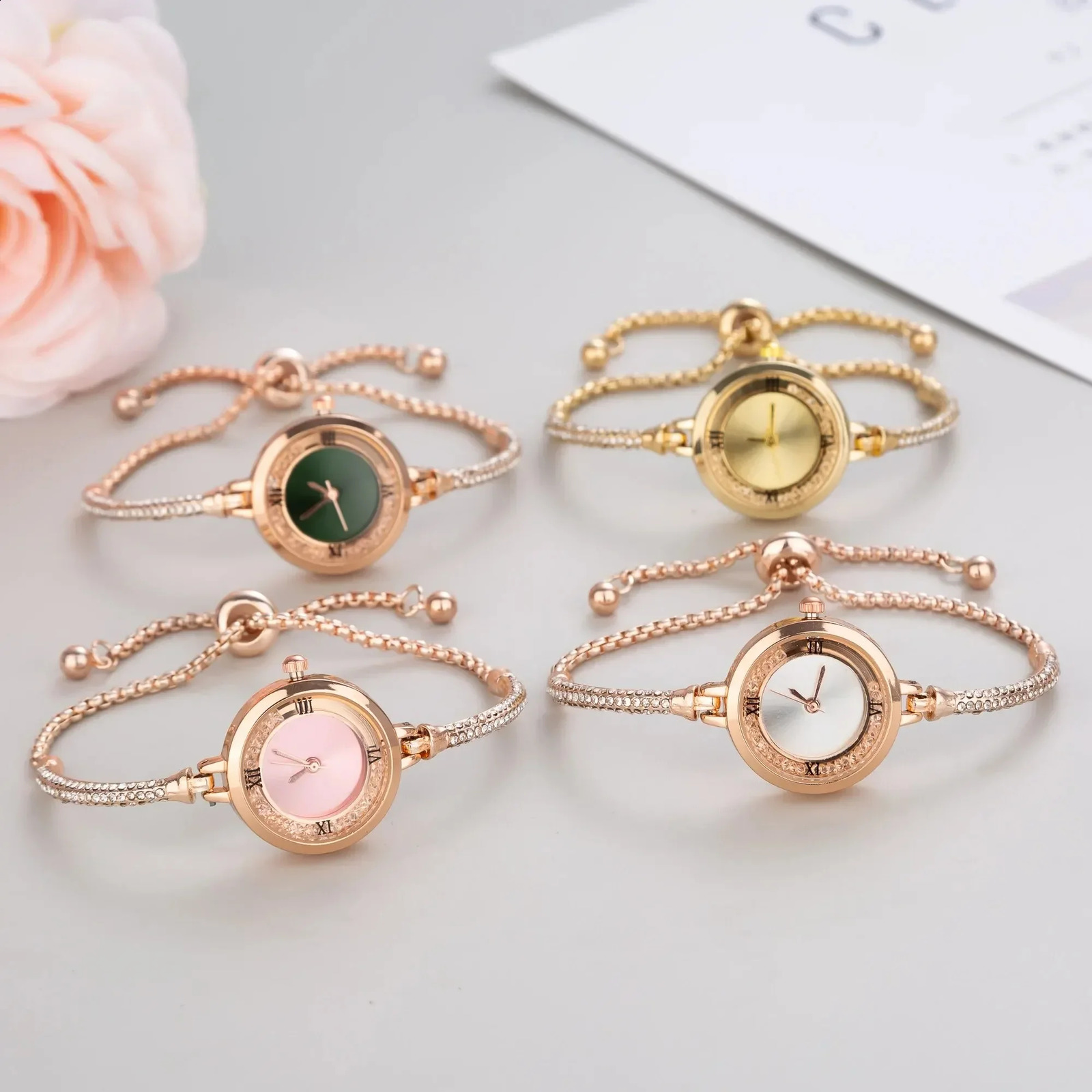 Cute Womens Steel Belt Bracelet Watch Quartz Watch Fashion Small Dial Elegant Womens Watch 250319