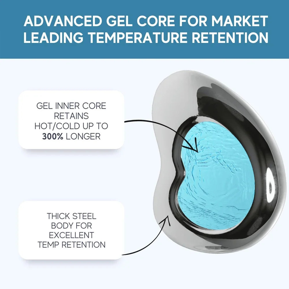 Gua Sha Board Ice Globes for Facials Stainless Steel Ice Roller for Face and Neck Facial Cryo Roller Massager Skin Care Tool 250321