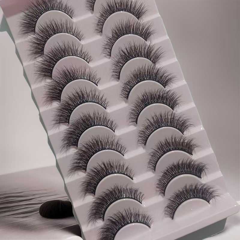 10 pairs of explosive hair messy eyelash curl naturally thick and three-dimensional false eyelashes W250324