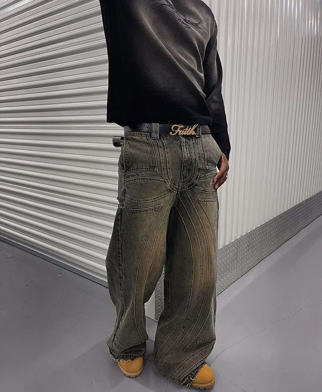 Oversized Stripes Retro Distressed Baggy Women High Waist Straight New Y2k Jeans Casual Gothic Men Denim Pants Streetwear