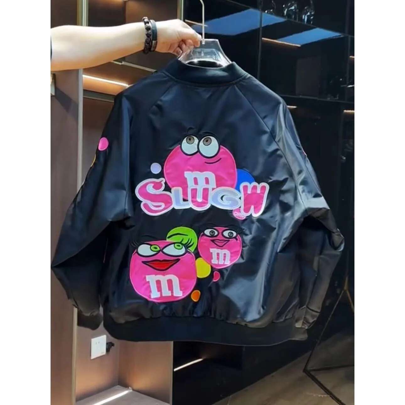 American Cartoon Zipper Printed Baseball New Spring Couple Trend Brand Hip-Hop Youth Fashion Retro Loose Casual Jacket