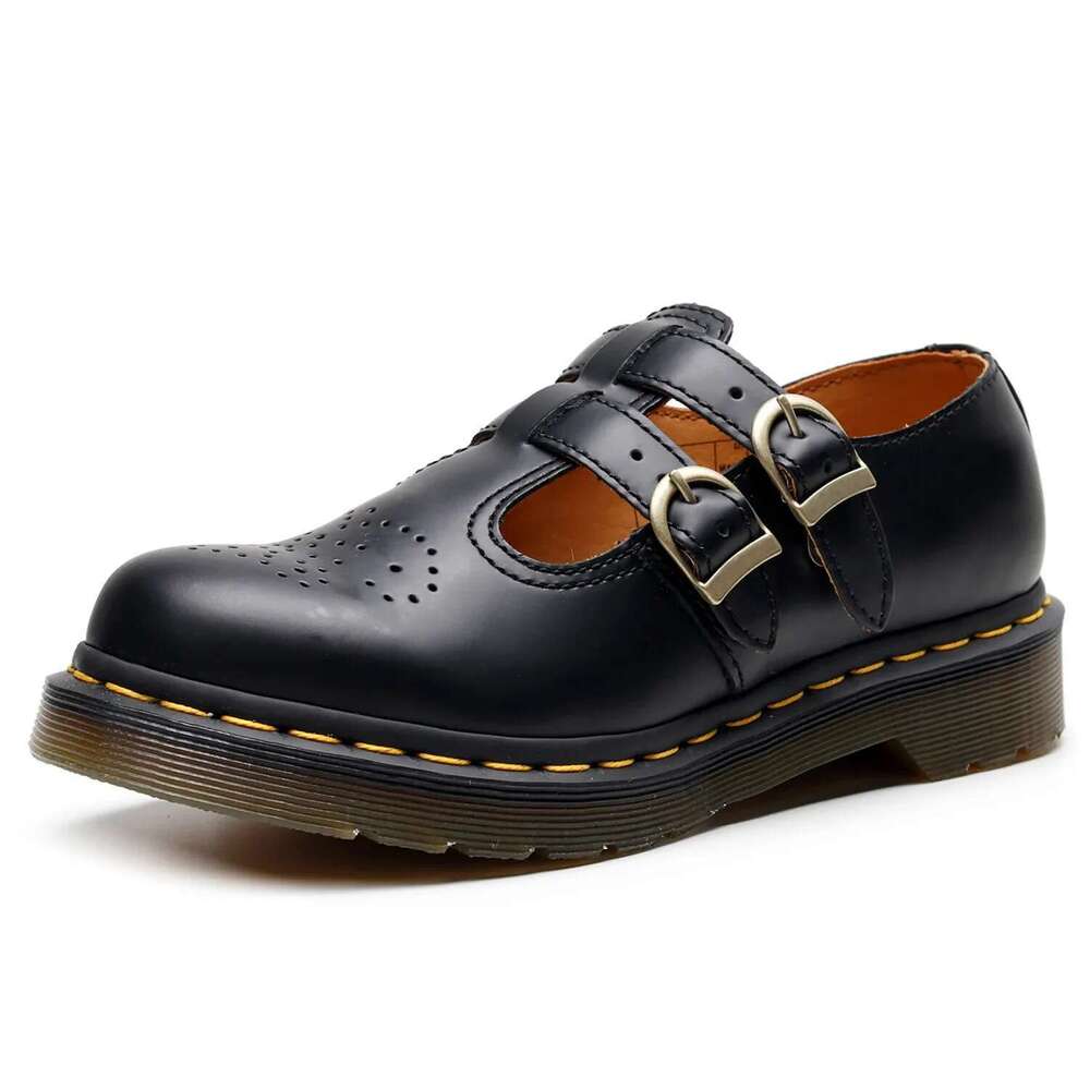 Maryjane Women's Low Top British Style Fashionable Casual Shoes Double Buckle Design Polyamide Sole Summer Rubber Upper