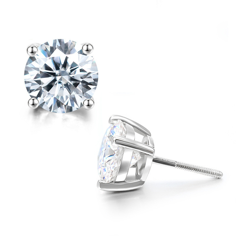 pass dia tester vvs moissanite designer for High-end luxury earrings women sterg sier stud earrings gold plated mens screw back earring jewelry valent