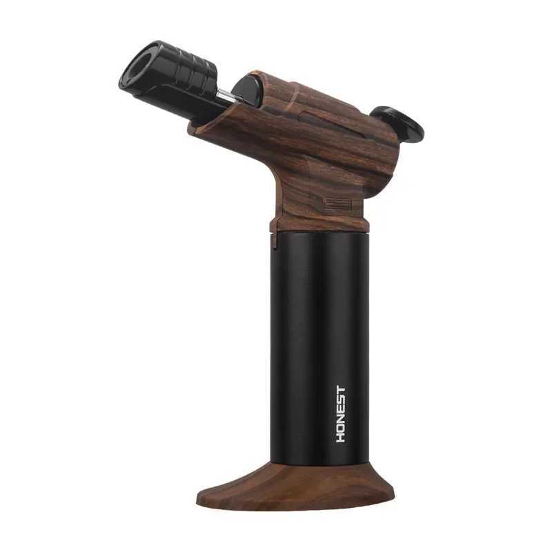 Honest Handheld Torch Lighter Windproof Straight Cigar Lighter Outdoor Portable Barbecue Baking Ignition Tools Gadgets for MenC250319