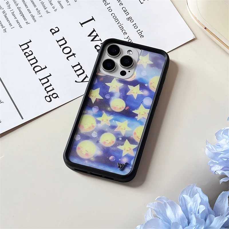 Wildflower Angel Baby Fruit Cake Phone Case For iPhone 16 15 14 13 12 Pro Max Plus WF Moon Star Rabbit Shockproof Cover Z250324