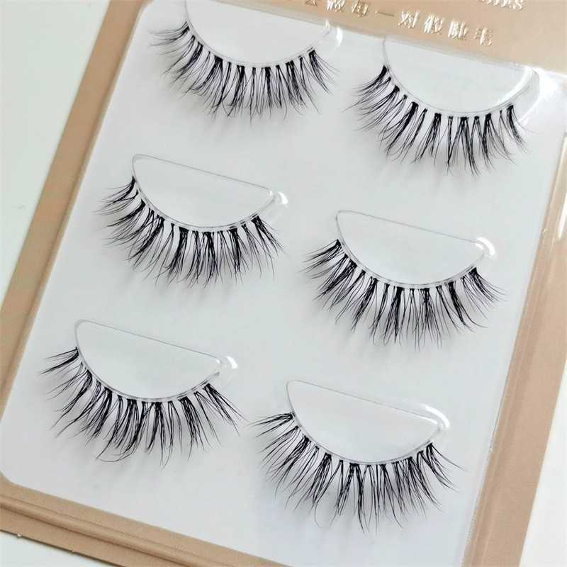 New type of false eyelashes natural simulation transparent stem grafting sensation imitation mink capillary stem whole piece light makeup for Asian ha