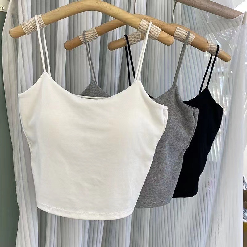 2025 New Spring/summer Beautiful Back Strap Wrap Chest Vest Outdoor Women's Fixed One Piece Cup Designer Big Dew Vest Beach Hot Girl Outerwear Wi