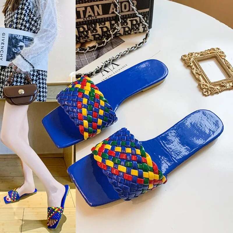 Slipper Women Summer One-e Braided Strap To Wear Lightweight Women's Sandals Casual Plus-size Beach Shoes