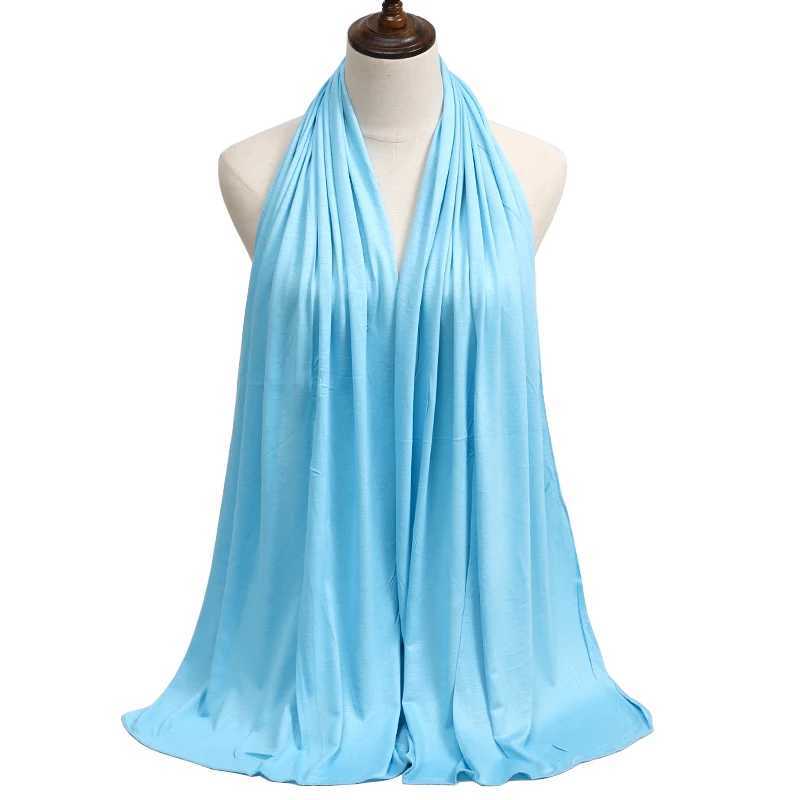 Modal cotton knitted headscarf long Muslim shawl plain weave soft turbo tie bag suitable for African b70x60cm X250324