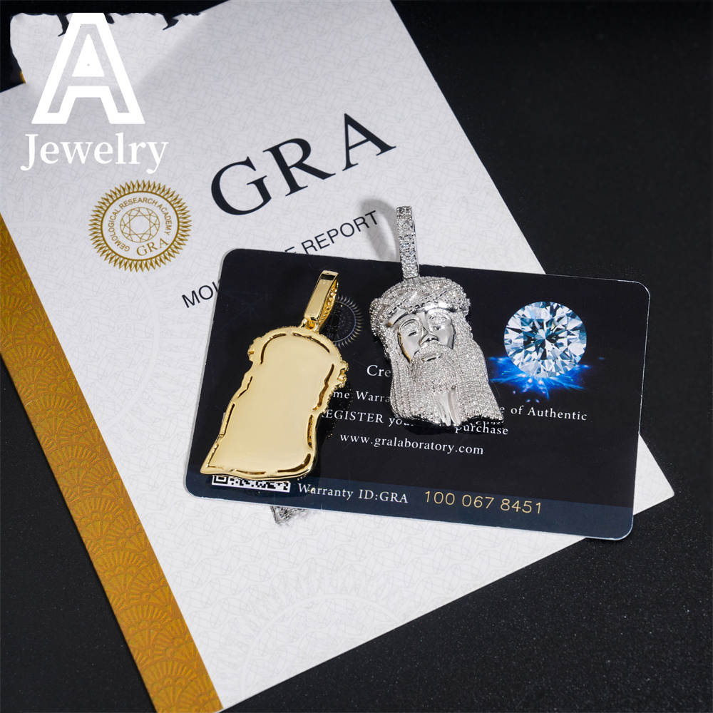 Iced Out Chain Pendant Personalized Moissanite Necklace Hip Hop Jesus Pendants