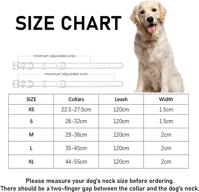 Classic Print Leather Dog Collar for Small Medium Dogs, Soft Padded Dog Leather Collar with luxury Gold Buckle, Durable Comfortable for Medium Dogs Da