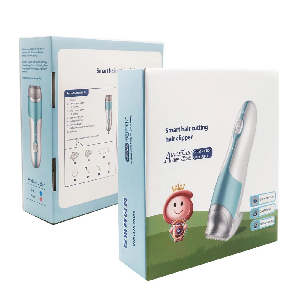 Mute Kids Hair Trimmer Automatic Gather Waterproof Baby Adult Hair Clipper Electric Hair Cutting Baby Care No Oil 250303