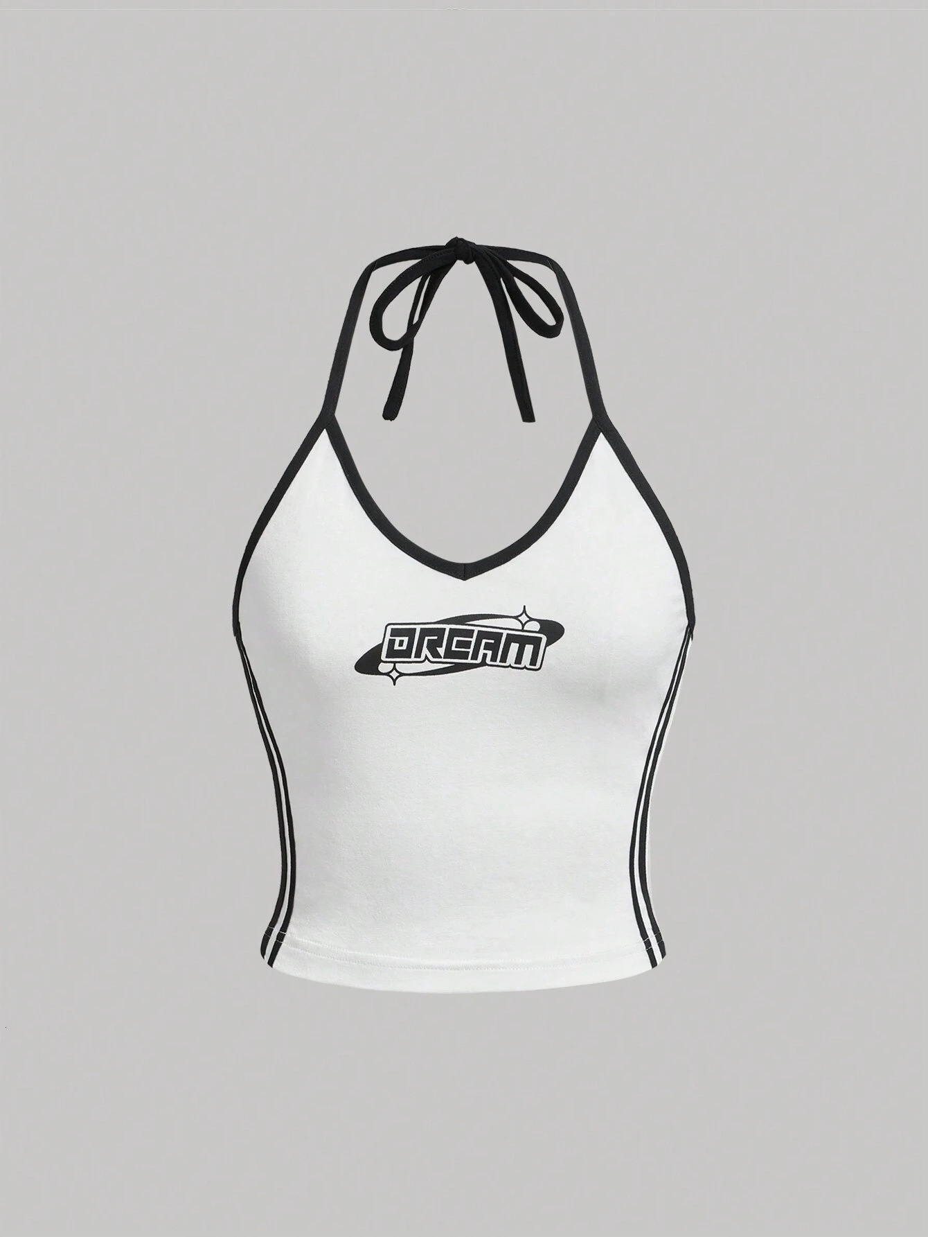 2025 New Letter Printed Color Beach Vest Fashion Casual Set Red, Black, White Outdoor Spicy Girl Slim Fit Tank Top