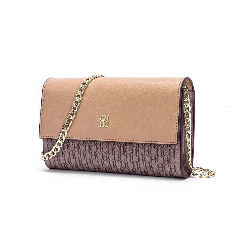 CH Fashion Letter Print Design Versatile Senior Sense Small Square Daily Commuting Crossbody Bag Ladies Temperament Shoulder