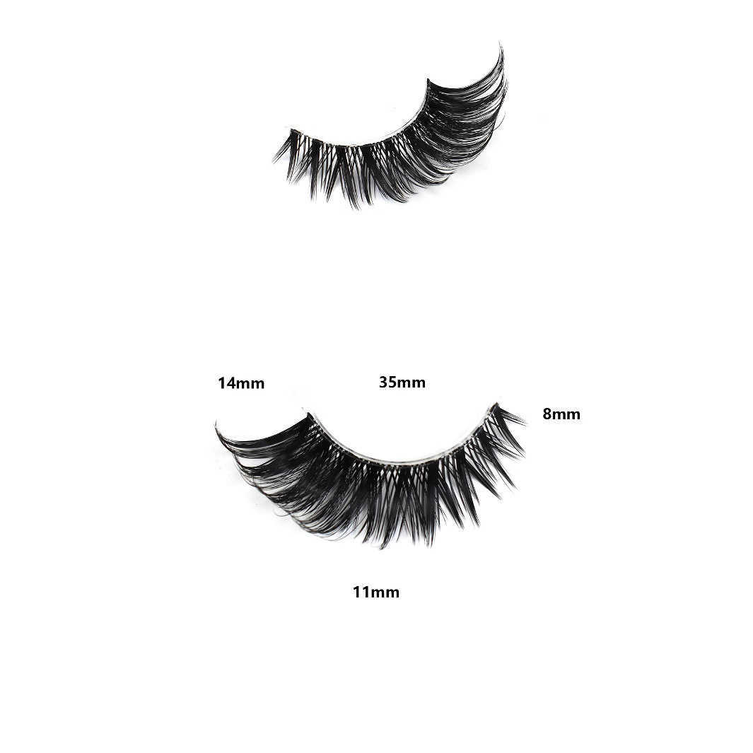 5 pairs of full fox eye cat eye false eyelashes thick and curled simulated fox style eyelashes W250324