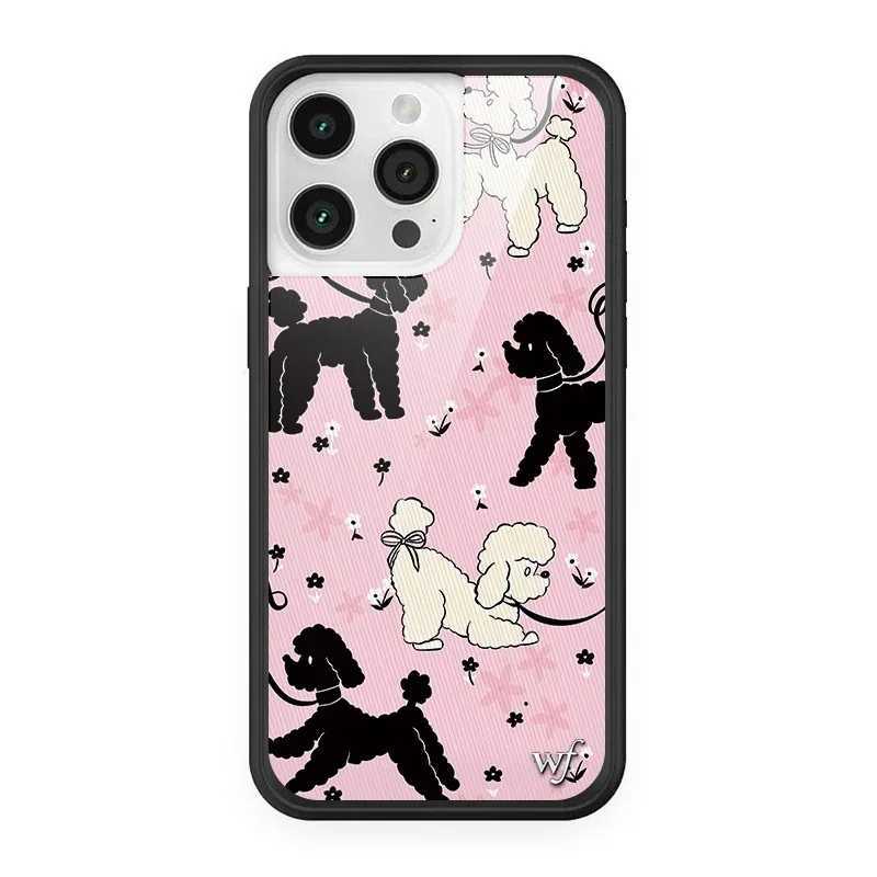 Wildflower Cartoon Cute Cat Puppy Horse Phone Case For iPhone 13 14 15 16 Pro Max WF Lovely Dancing Bear Cover Z250324