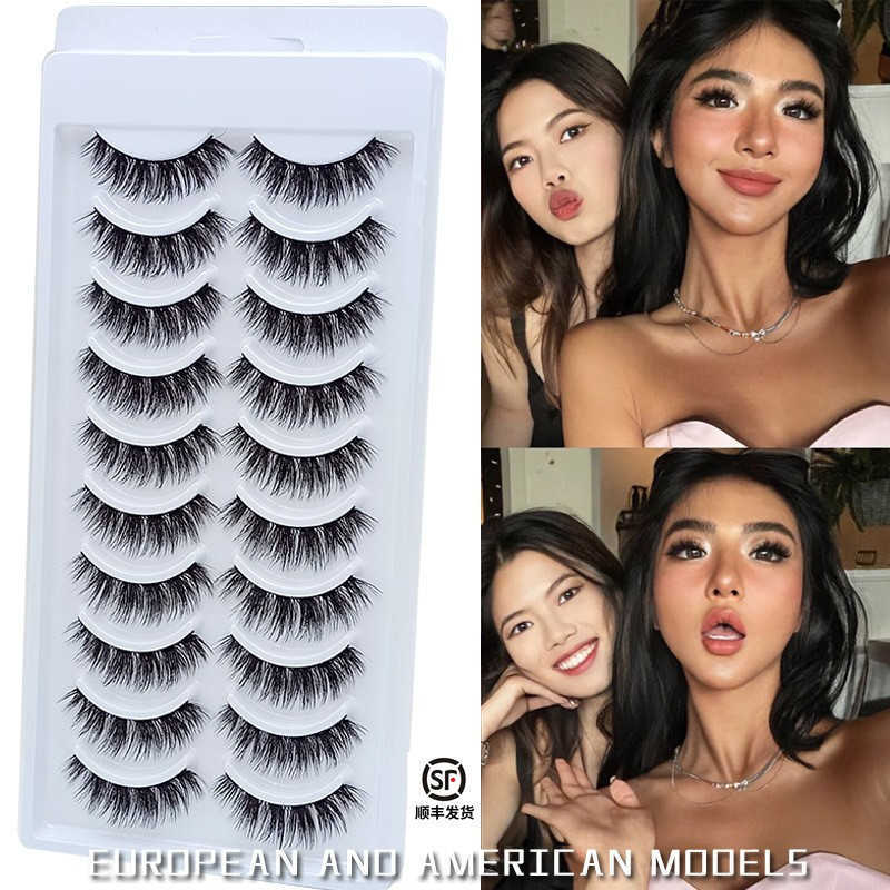 3D Stereoscopic 10 Pair False Eyelash Multi Layer Natural Curling Cross Eyelash FTD-8 W250324