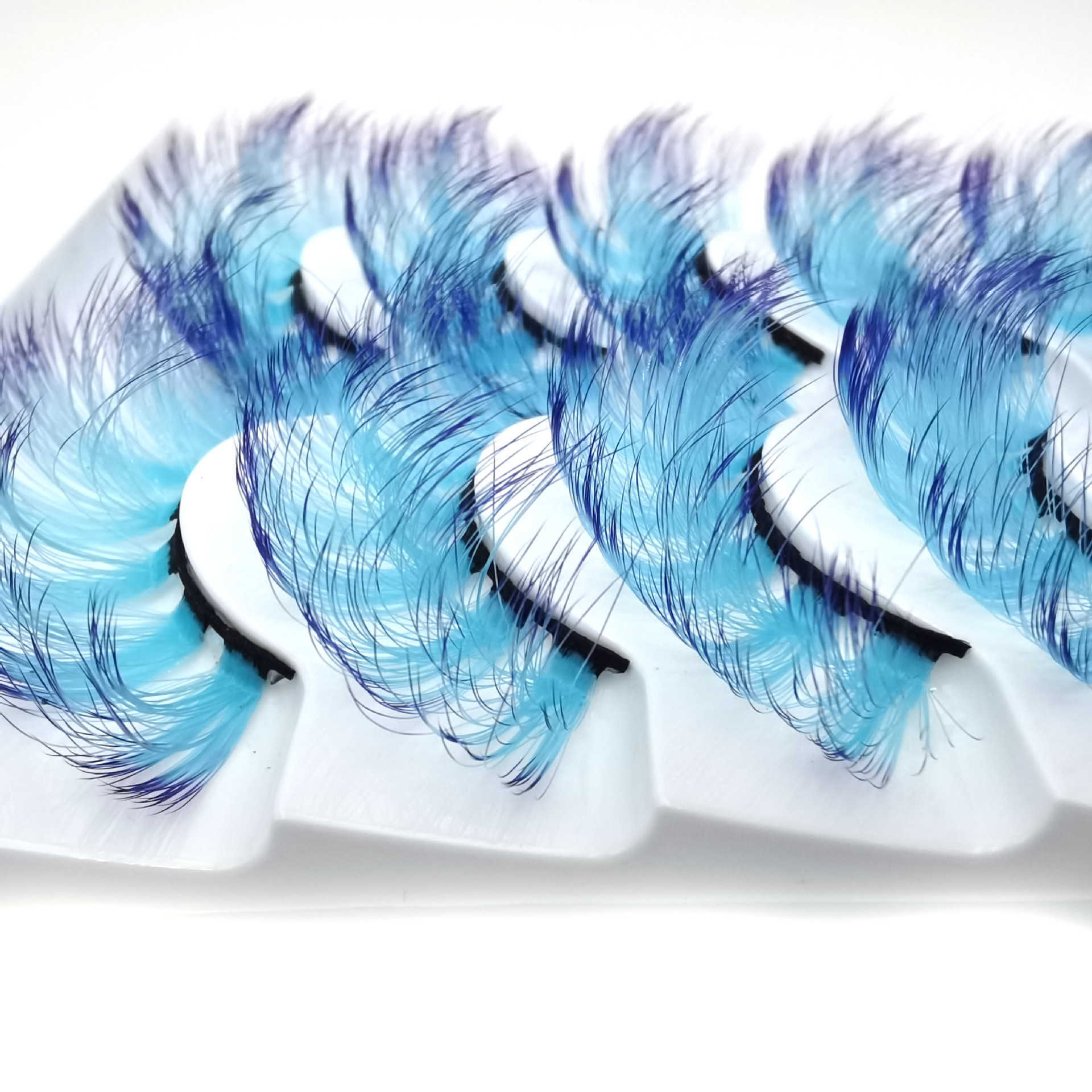 New Gradient Color 5-Pair Natural Stage Makeup Thick False Eyelash 3D Eyelash W250324
