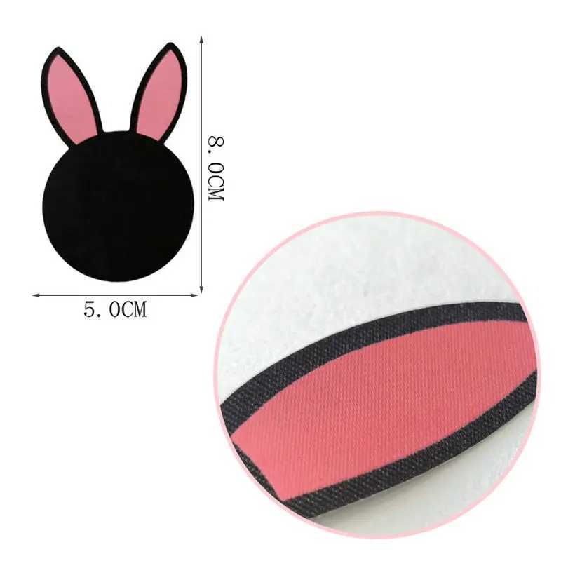 Invisible disposable breast patch cute clover rabbit satin fashionable breast sticker glowing bala soft cushion coverXJ250324