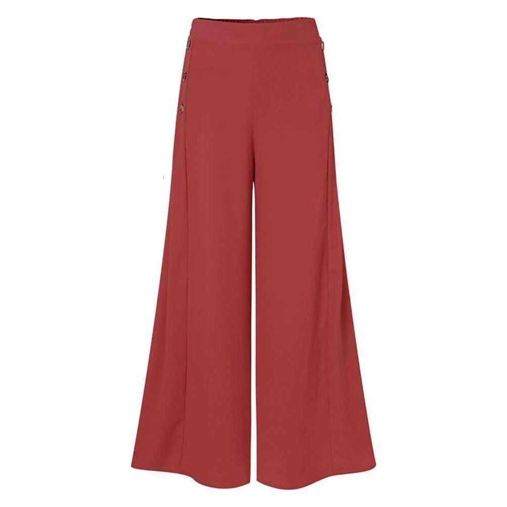 Summer Casual Suit Pants ZANZEA Elegant OL Women Wide Leg Pant S Solid Trouser Oversized High Waist Pantalon Palazzo