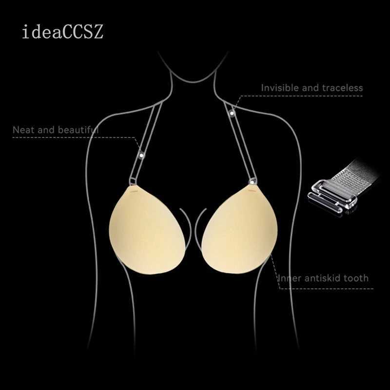 Adhesive female invisible bra bare back lifting strapless straplessXJ250324