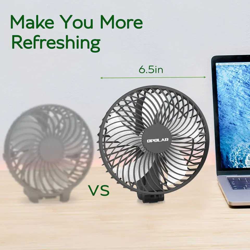 Opolar 10000mAh Handheld Mini Fan Foldable Camping Fan Silent Strong Wind Rechargeable Air Cooler Home Outdoor Room Travel USB Z250324