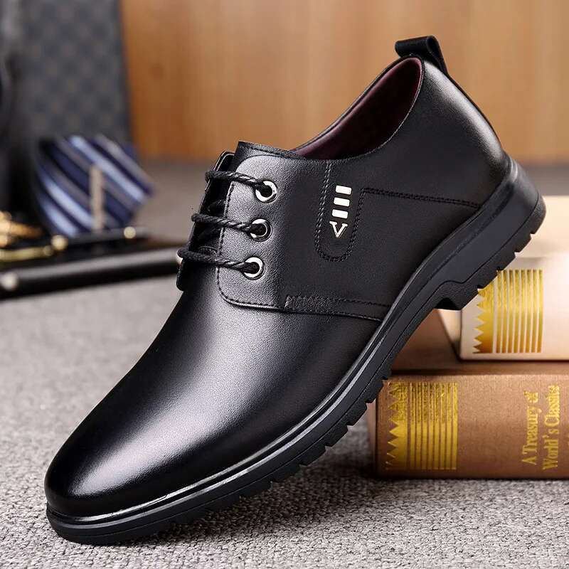 Brand designer Leather Lace Up Oxfords Dress for Wedding Party Office Business Casual Shoes Men Work atos
