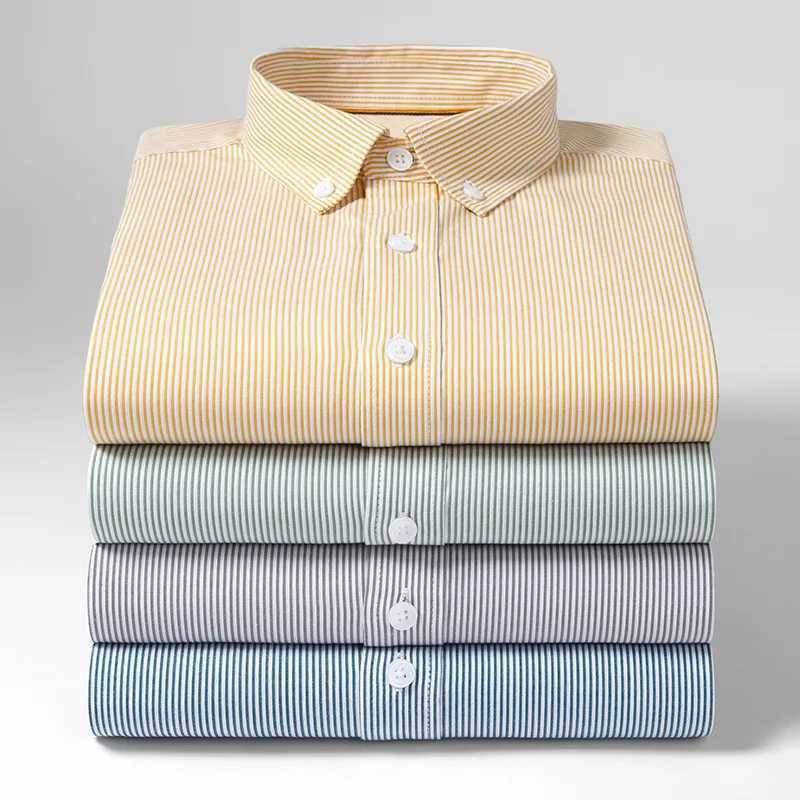 Fashionable and high-quality 100% pure cotton casual long sleeved mens slim fit shirt formal pure cotton plain weave hunting dog top pink dress X25032