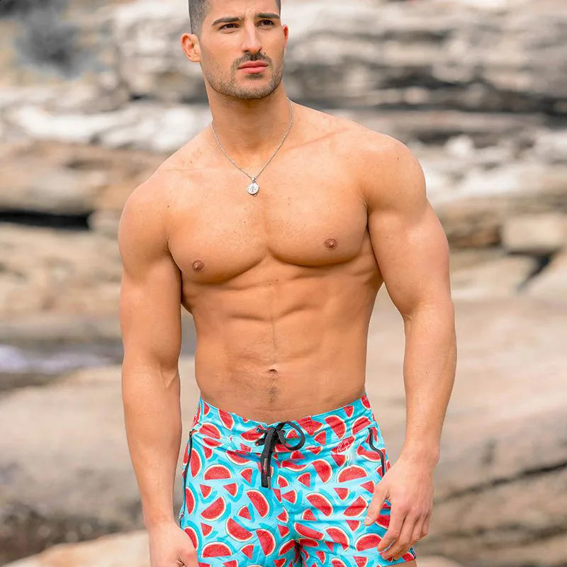 2025 selling mens fashionable beach shorts polyester quick drying multicolor sports three minute anime 250321