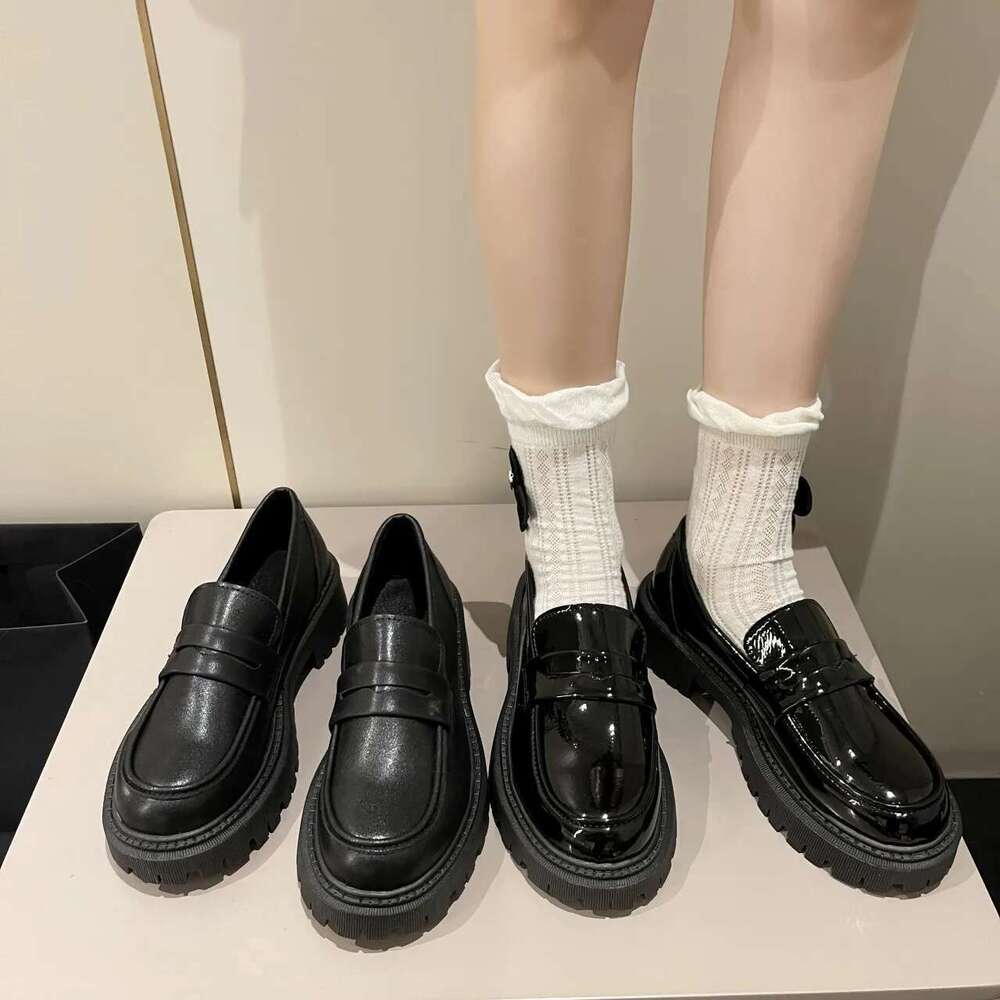 New Japanese Style College Student Cosplay Lolita for Women/Girl Fashion Black/Coffee Uniform Platform Shoes