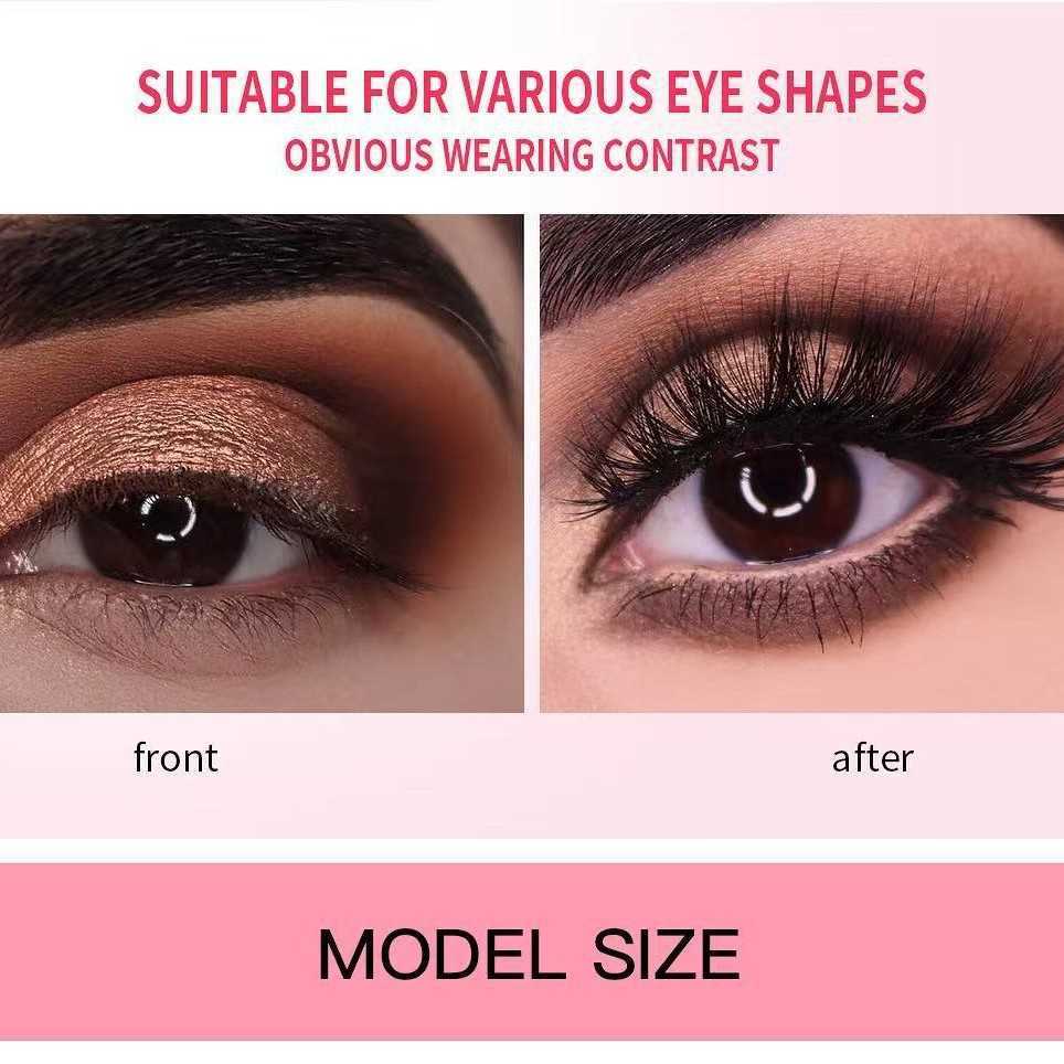 Dense eyelash 8D fried curly puffy false eyelashes multi-layer slender crossed mink like eyelashes W250324