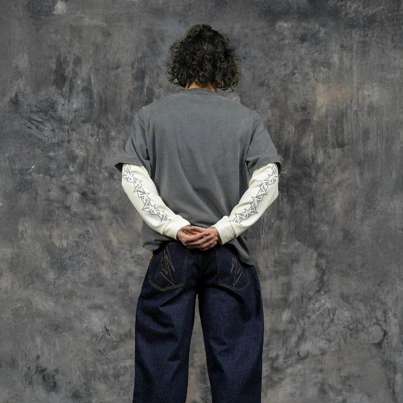 Y2k Trendy Long Sleeve T-shirt Retro Washed Layered Men Women Sweatshirts High Street Casual Streetwear Unisex Boxy T-shirt 250324