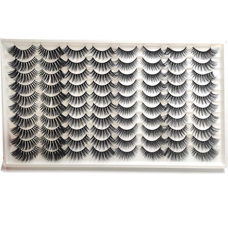 Thick Natural False Eyelash 40 Pair Set Thick 3D False Eyelash New Style W250324