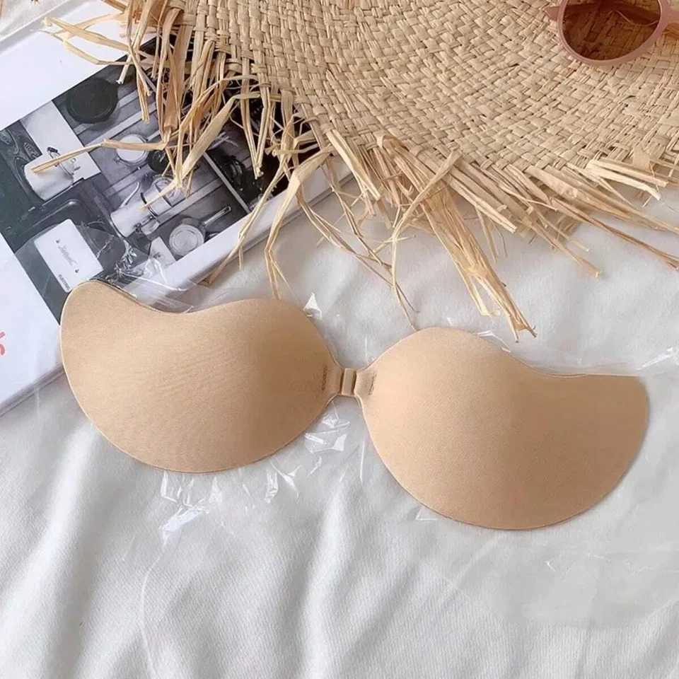 2 pairs of mango shaped silicone Nipple buckle strapless chest stickers strapless self-adhesive strapless braXJ250324