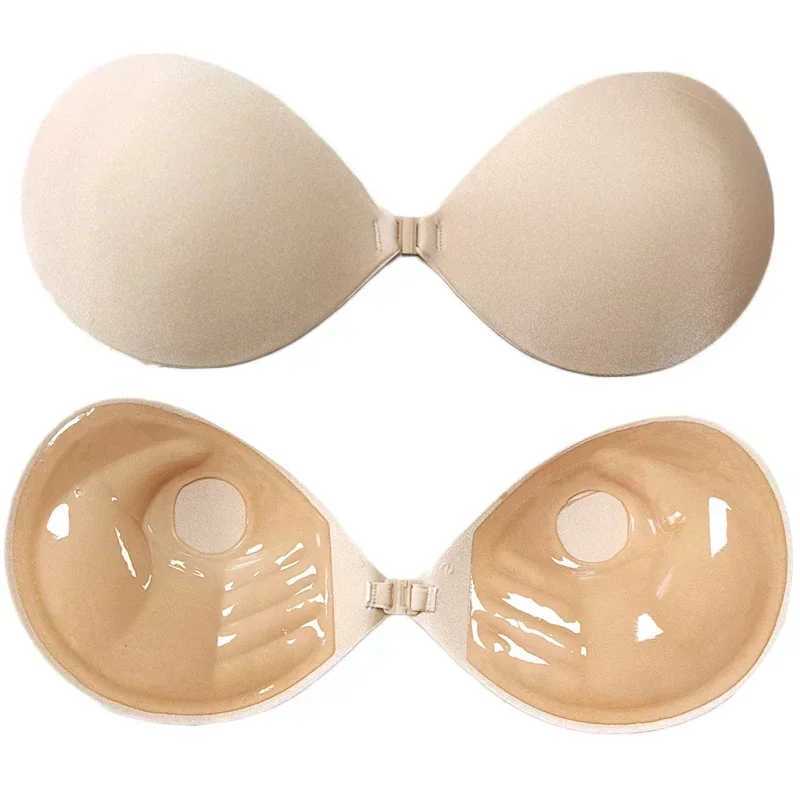 Womens Palm Push Up Invisible Silicone Bra Chest Stickers Enhance Self Adhesive Bra Cover Silicone Pad Sexy Strapless BraXJ250324
