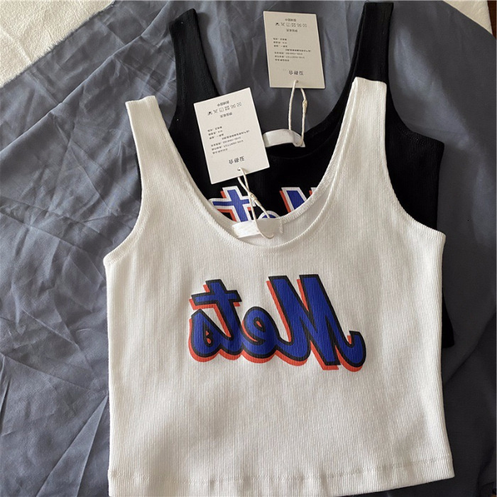 Summer 2025 Black Short Vest For Women, Paired With Sleeveless Spicy Girls' Top, Beach Sexy Tight Sports As The Foundation For Outdoor Wear