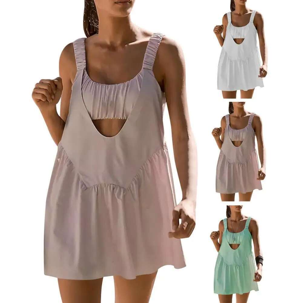 The New All-In-One Yoga Suit Outdoor Sports Fiess Running Clothes Fashion Training Suits Tennis Dress Women