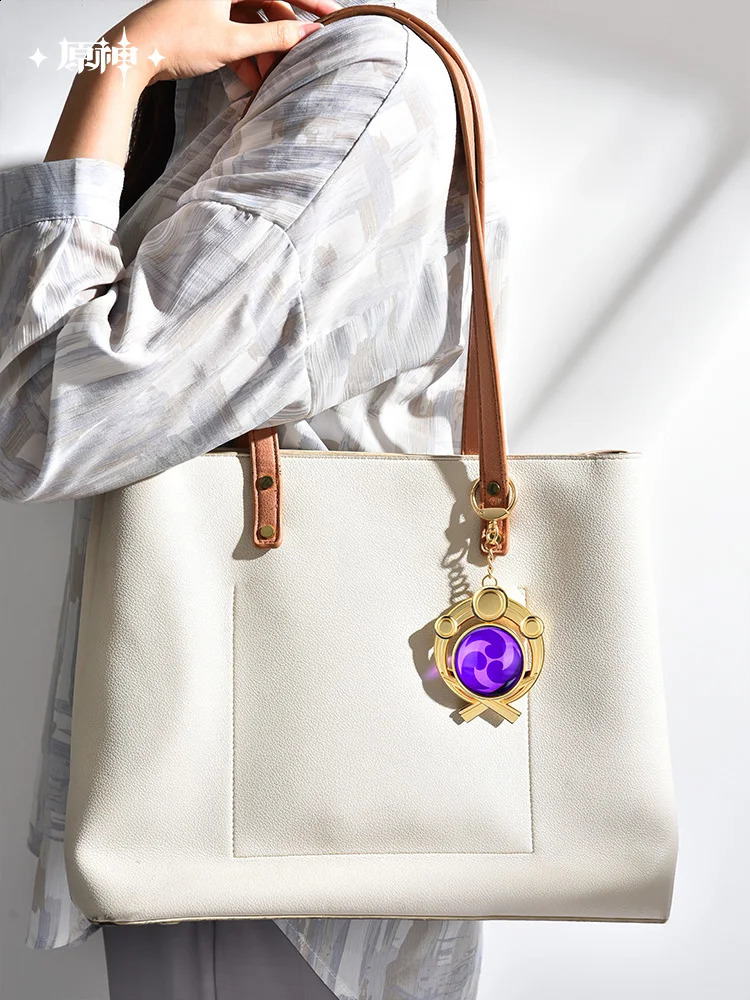 Genuine Official Genshin Impact Visual Keychain Hangable Decoration Anime Game Metal Pendant Peripheral Badge Accessories Gifts 250322