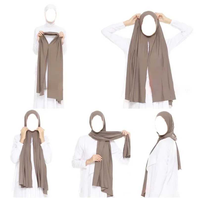 75 * 175CM easy to wear knitted headscarf solid color instant Modal Slit headscarf ultra-thin and soft sunscreen plow packaging X250324
