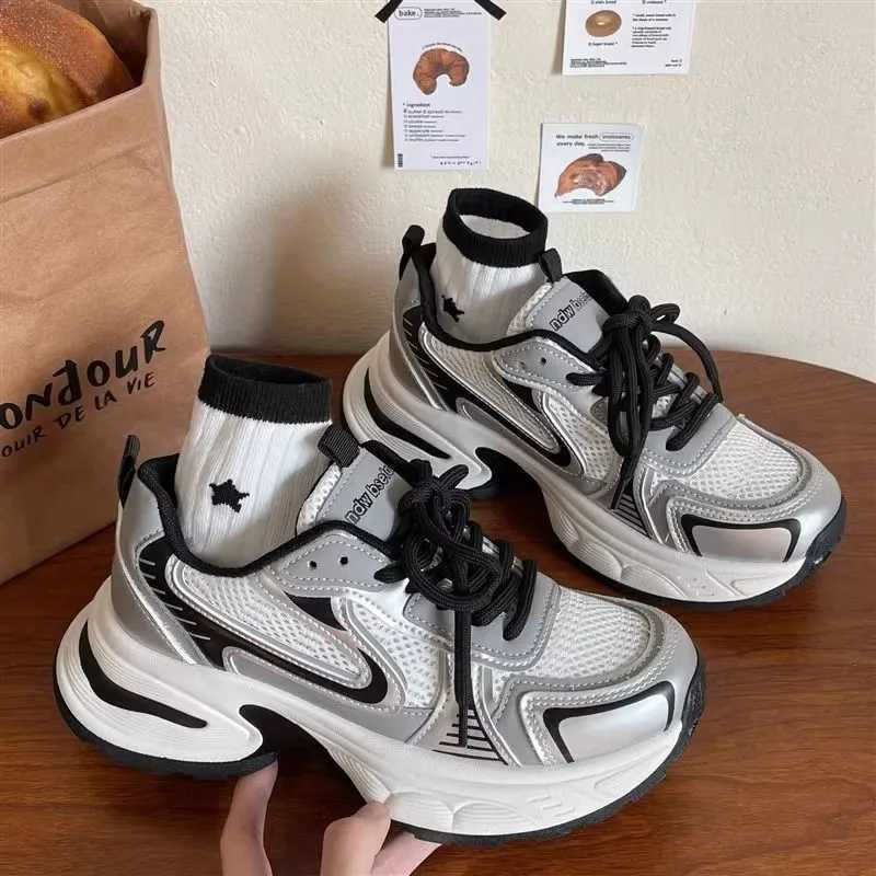 Womens Fi sports shoes 2024 new casual running sports shoe design luxury womens sports shoes breathable tennis shoes platform shoesXJ250324